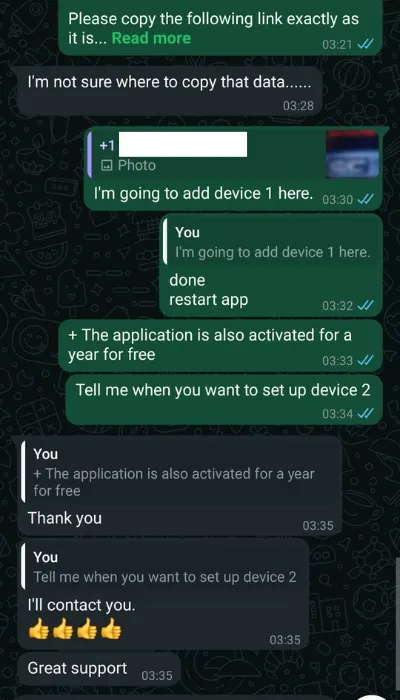 WhatsApp Customer Review